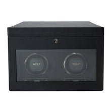 WOLF Watch Winder 1000-5000 WOLF British Racing Double Watch Winder with Storage | Black