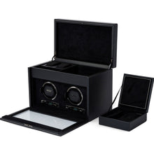 WOLF Watch Winder 1000-5000 WOLF British Racing Double Watch Winder with Storage | Black