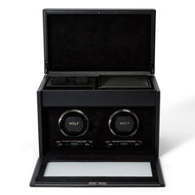 WOLF Watch Winder 1000-5000 WOLF British Racing Double Watch Winder with Storage | Black