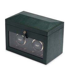 WOLF Watch Winder 1000-5000 WOLF British Racing Double Watch Winder with Storage | Green