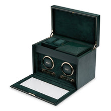 WOLF Watch Winder 1000-5000 WOLF British Racing Double Watch Winder with Storage | Green