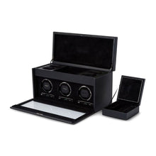 WOLF Watch Winder 1000-5000 Wolf British Racing Triple Watch Winder Black with Storage