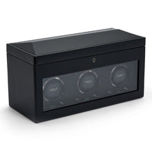 WOLF Watch Winder 1000-5000 WOLF British Racing Triple Watch Winder with Storage | Black