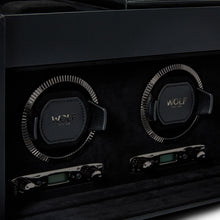 WOLF Watch Winder 1000-5000 WOLF British Racing Triple Watch Winder with Storage | Black