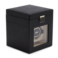 WOLF Watch Winder 1000-5000 WOLF Palermo Single Watch Winder with Storage | Black