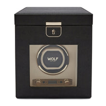 WOLF Watch Winder 1000-5000 WOLF Palermo Single Watch Winder with Storage | Black