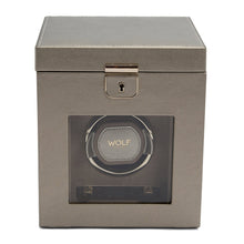 WOLF Watch Winder 1000-5000 WOLF Palermo Single Watch Winder with Storage | Pewter