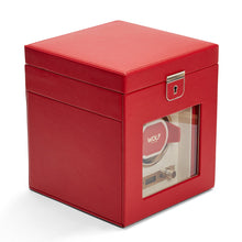 WOLF Watch Winder 1000-5000 WOLF Palermo Single Watch Winder with Storage | Red