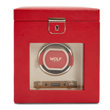 WOLF Watch Winder 1000-5000 WOLF Palermo Single Watch Winder with Storage | Red