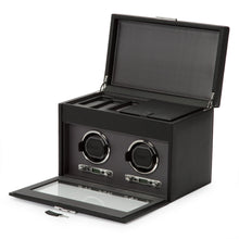 WOLF Watch Winder 1000-5000 WOLF Viceroy Double Watch Winder with Storage | Black