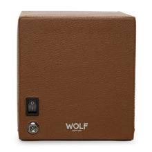 WOLF Watch Winder 200-500 WOLF Cub Single Watch Winder with Cover | Cognac