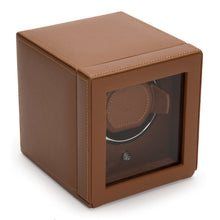 WOLF Watch Winder 200-500 WOLF Cub Single Watch Winder with Cover | Cognac