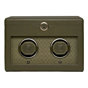 WOLF Watch Winder 2000-3000 Wolf Earth Double Watch Winder Olive