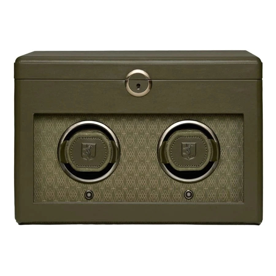 WOLF Watch Winder 2000-3000 Wolf Earth Double Watch Winder Olive