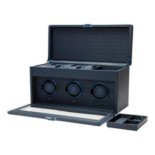WOLF Watch Winder 2000-3000 WOLF Earth Triple Watch Winder Midnight BLue