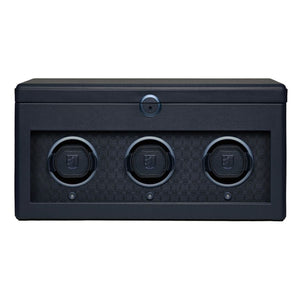 WOLF Watch Winder 2000-3000 WOLF Earth Triple Watch Winder Midnight BLue