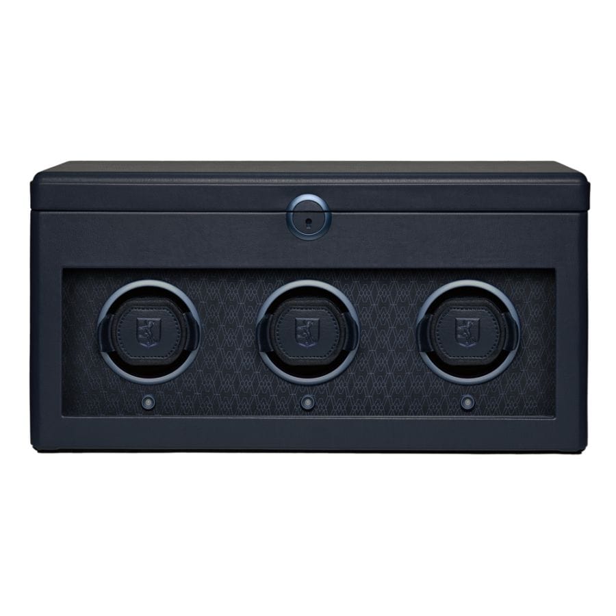 WOLF Watch Winder 2000-3000 WOLF Earth Triple Watch Winder Midnight BLue
