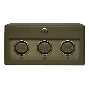 WOLF Watch Winder 2000-3000 WOLF Earth Triple Watch Winder Olive