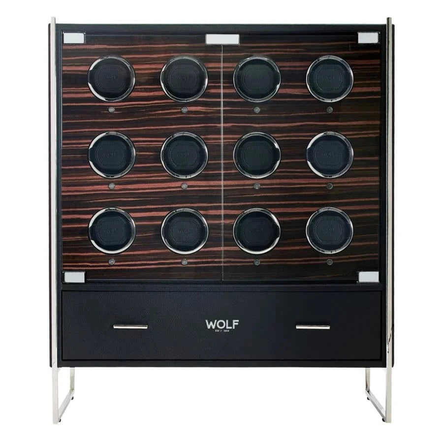 WOLF Watch Winder Over 5000 WOLF Roadster 12 Piece Watch Winder Cabinet 478656