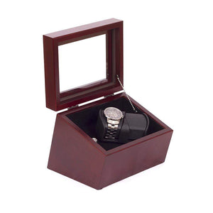 American Chest - The Admiral, Double Watch Winder in Solid Cherry Wood - Watch Winder Pros