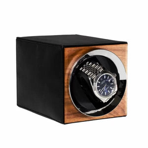 Billstone Watch Winder 250-500 Nucleus 1 Black Leather Watch Winder
