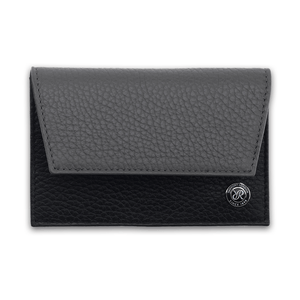 Rapport Leather Credit Card Holder - Black/Grey - Watch Winder Pros