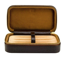 Rapport Brompton Cigar Case for Three Cigars - Brown Leather - Watch Winder Pros