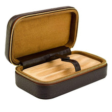 Rapport Brompton Cigar Case for Three Cigars - Brown Leather - Watch Winder Pros