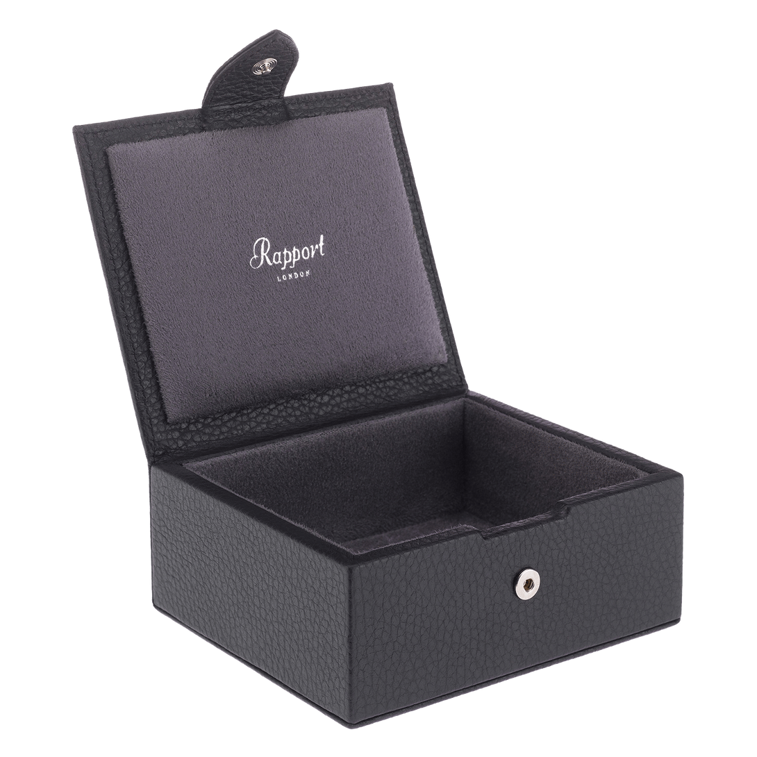 Rapport Berkeley Single Cufflink Box - Black - Watch Winder Pros