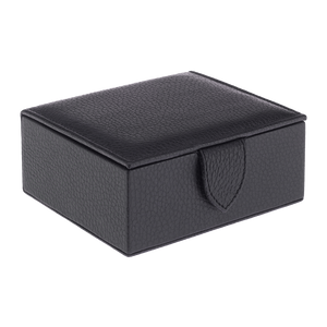 Rapport Berkeley Single Cufflink Box - Black - Watch Winder Pros