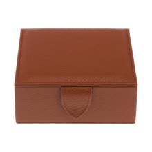Rapport Berkeley Single Cufflink Box - Brown - Watch Winder Pros