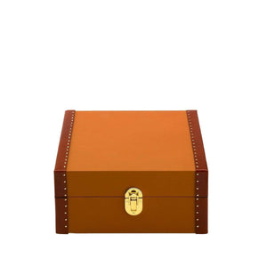 Rapport Kensington Leather 6 Watch Box - Tan - Watch Winder Pros