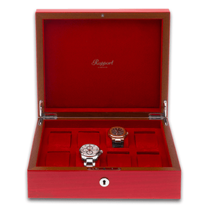 Rapport Heritage 8 Watch Case - Red - Watch Winder Pros