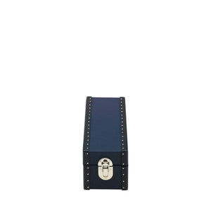 Rapport Kensington Leather 2 Watch Box - Blue - Watch Winder Pros
