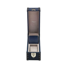 Rapport Kensington Leather 2 Watch Box - Blue - Watch Winder Pros