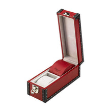 Rapport Kensington Leather 2 Watch Box - Burgundy - Watch Winder Pros