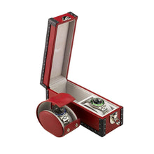 Rapport Kensington Leather 2 Watch Box - Burgundy - Watch Winder Pros