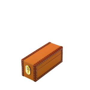 Rapport Kensington Leather 2 Watch Box - Tan - Watch Winder Pros