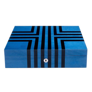 Rapport Labrynth 10 Watch Collector Case - Blue - Watch Winder Pros