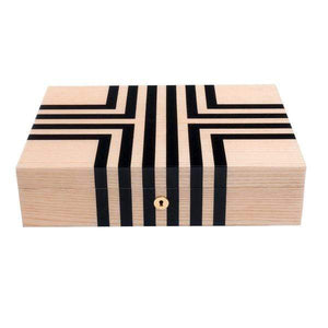 Rapport Labrynth 10 Watch Collector Case - Natural Wood - Watch Winder Pros
