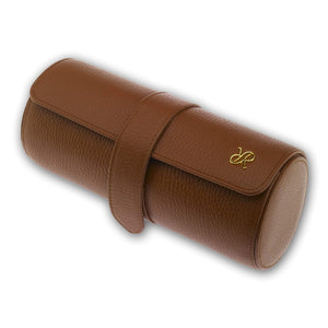 Rapport Berkeley Triple Watch Roll - Brown - Watch Winder Pros