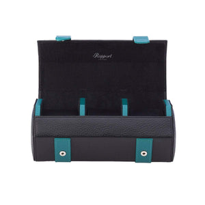 Rapport Cooper Hexagonal Three Watch Roll - Black - Watch Winder Pros