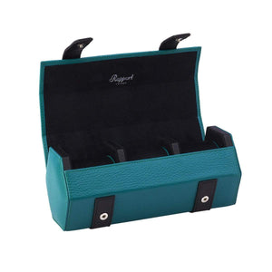 Rapport Cooper Hexagonal Three Watch Roll - Teal Green - Watch Winder Pros