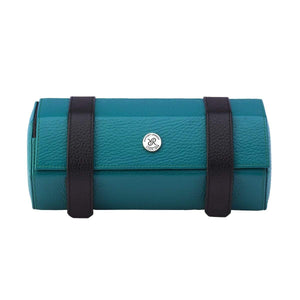 Rapport Cooper Hexagonal Three Watch Roll - Teal Green - Watch Winder Pros