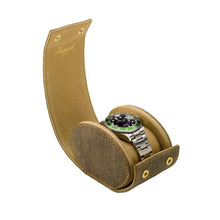 Rapport Soho Single Watch Roll - Brown Denim - Watch Winder Pros