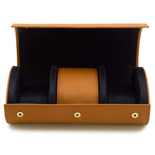 Rapport Hyde Park Double Watch Roll - Tan Leather - Watch Winder Pros