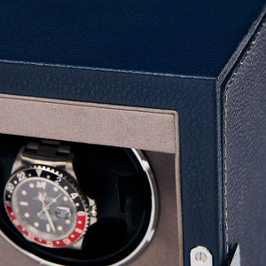 Rapport London Watch Winder 1000 - 2000 QUANTUM DUO WATCH WINDER - Navy