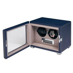Rapport London Watch Winder 1000 - 2000 QUANTUM DUO WATCH WINDER - Navy