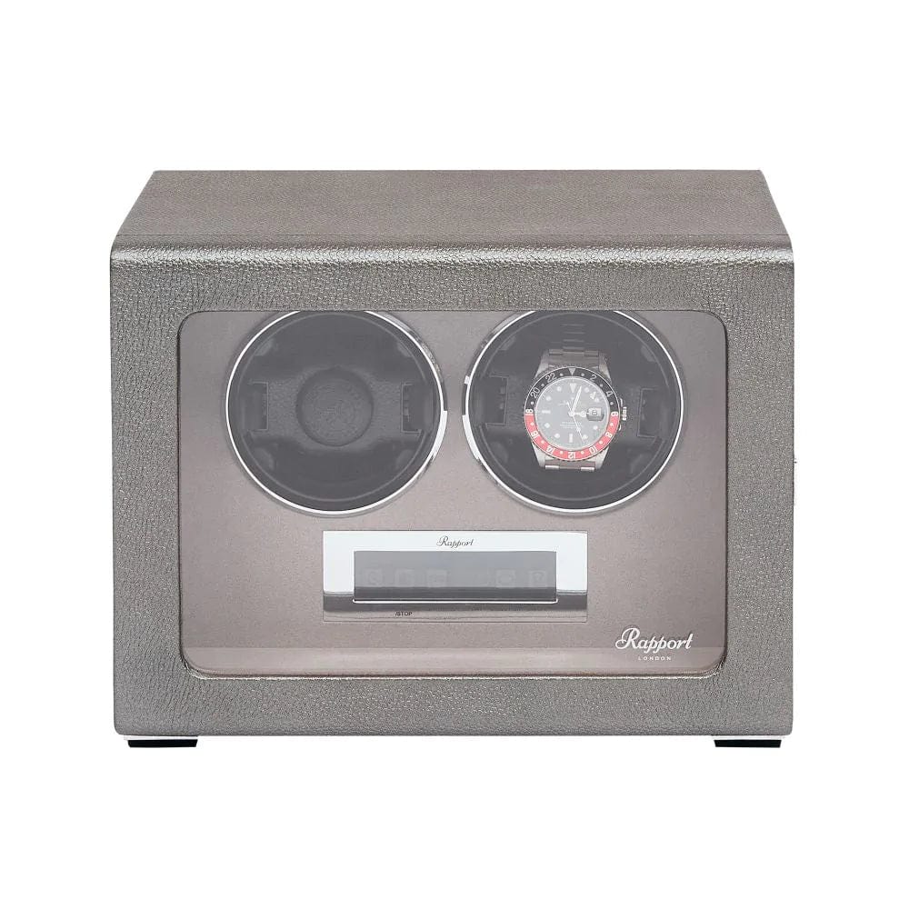 Rapport London Watch Winder 1000 - 2000 QUANTUM DUO WATCH WINDER - Silver