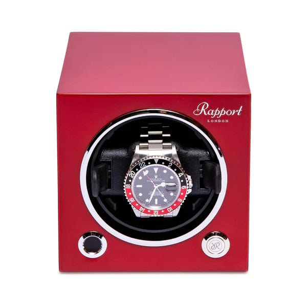 Rapport London Watch Winder 250-500 EVO SINGLE WATCH WINDER - Crimson Red